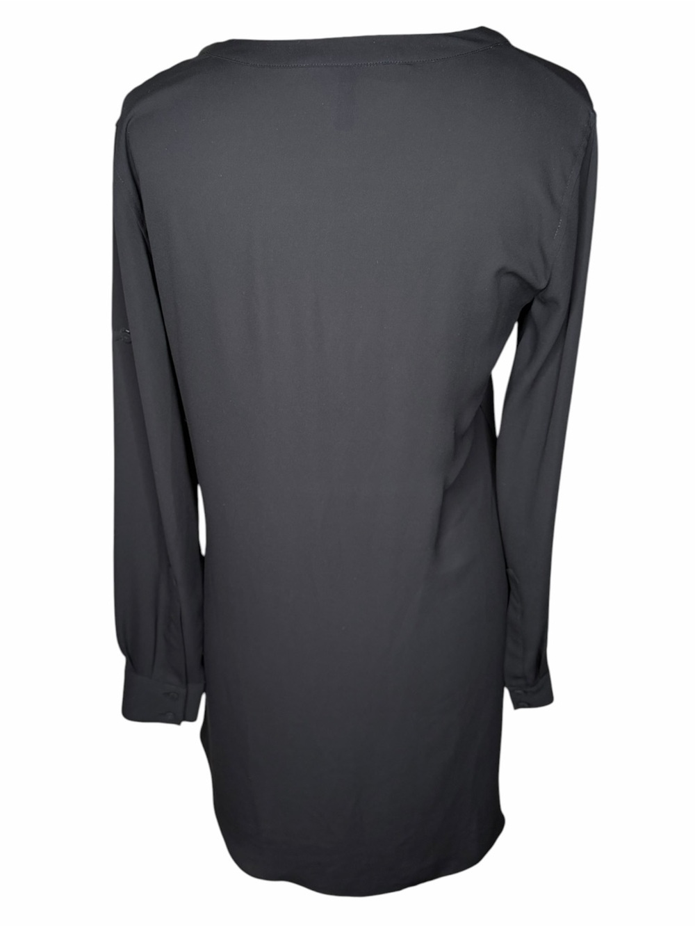 BCBGMaxAzria Black Long-Sleeve V-Notch Blouse Mazie Blouse Women's Size XS - Picture 5 of 8